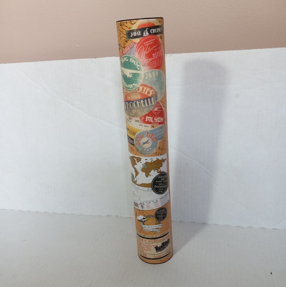 Luckies 42cm Scratch Off Map Travel Edition w/ Foil Hanging Wall Decor White NEW - Picture 9 of 12